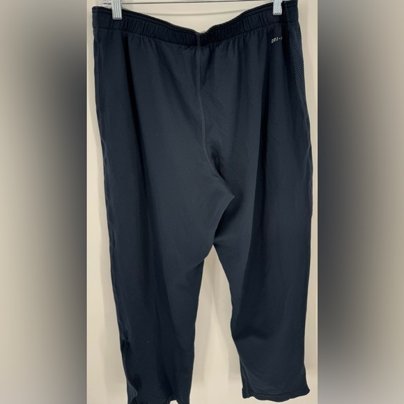 Nike Men's Navy Blue Dri Fit Track Pants Bottom Leg Zipper - Picture 14 of 16